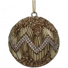 Топка за елха 8см Beads златиста